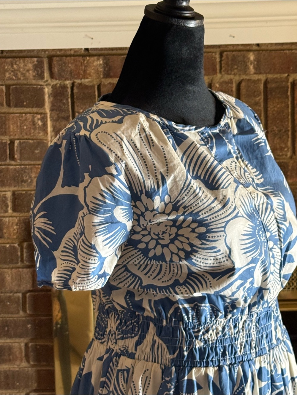 Cynthia Rowley Blue and White Floral Maxi Dress XL - Picture 3 of 6